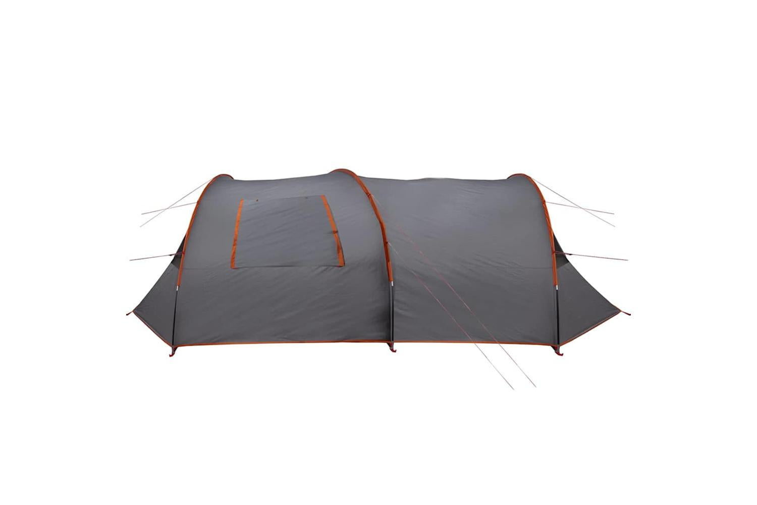 Vidaxl Tunnel Tent With Roof Grey And Orange 700 X 590 X 215 Cm-7