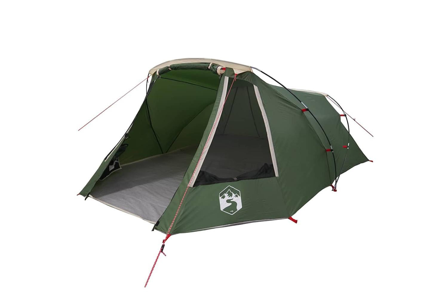 Vidaxl Tunnel Tent With Roof Green And White 328 X 228 X 115 Cm-2