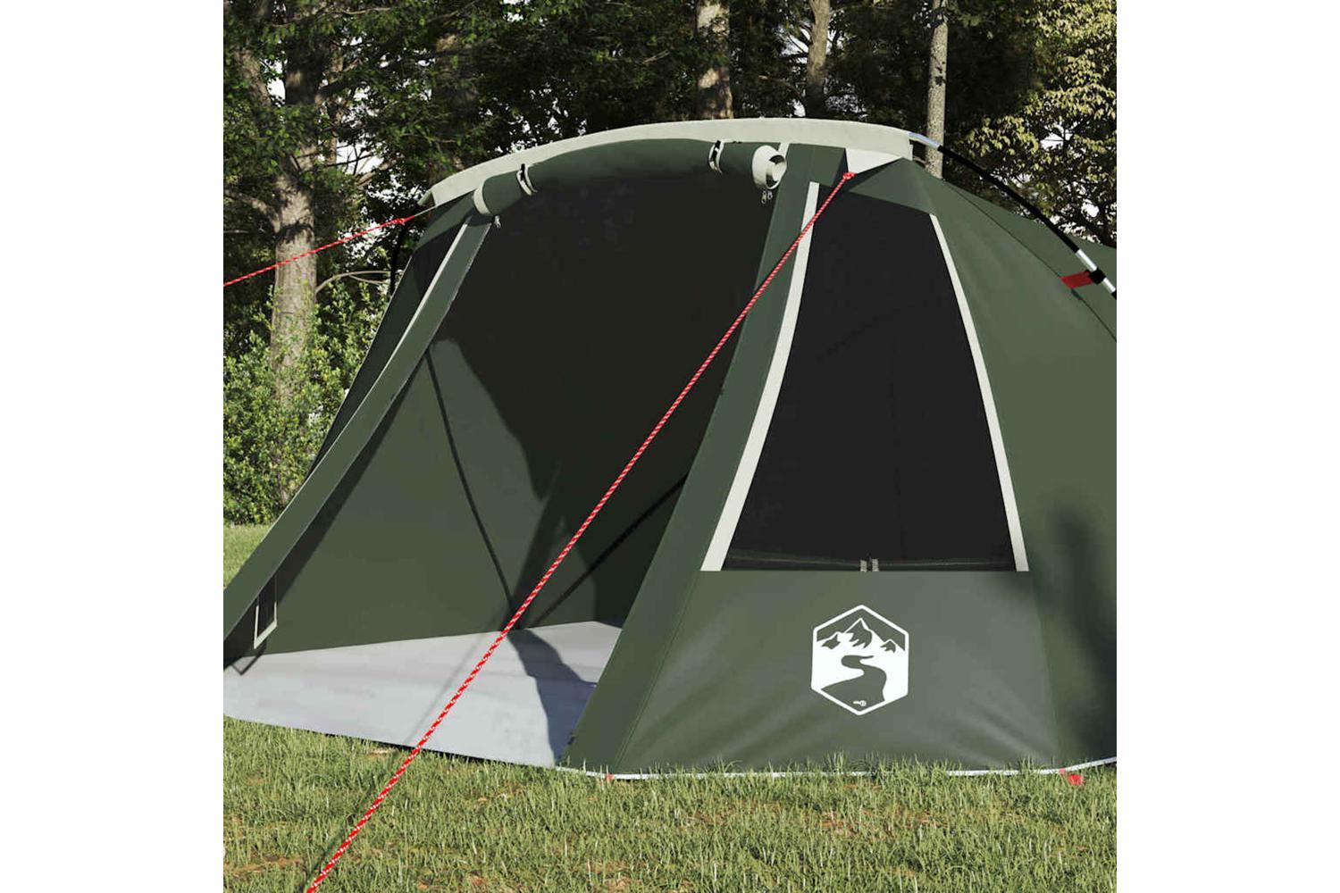 Vidaxl Tunnel Tent With Roof Green And White 328 X 228 X 115 Cm-3