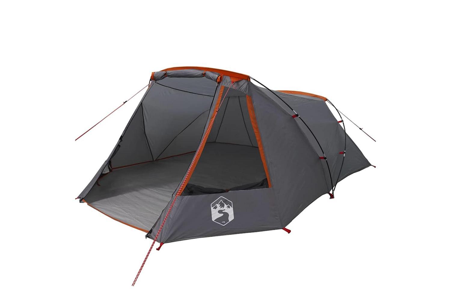 Vidaxl Tunnel Tent With Roof Grey And Orange 328 X 228 X 115 Cm-2