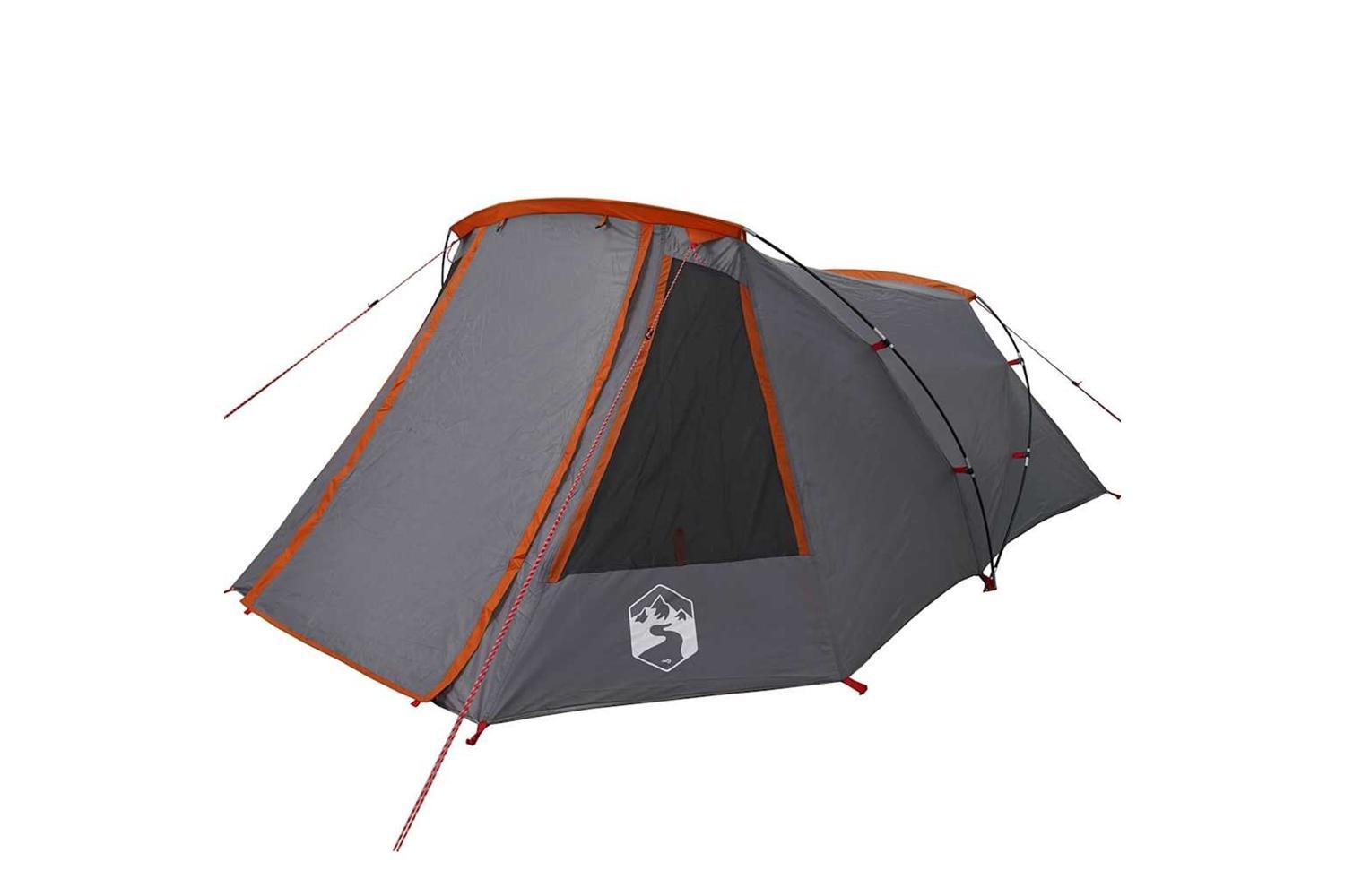 Vidaxl Tunnel Tent With Roof Grey And Orange 328 X 228 X 115 Cm-4