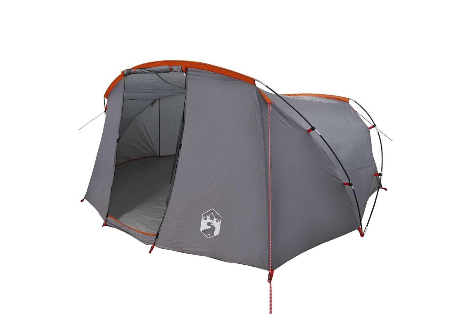 Vidaxl Tunnel Tent With Roof Grey And Orange 318 X 275 X 140 Cm-2