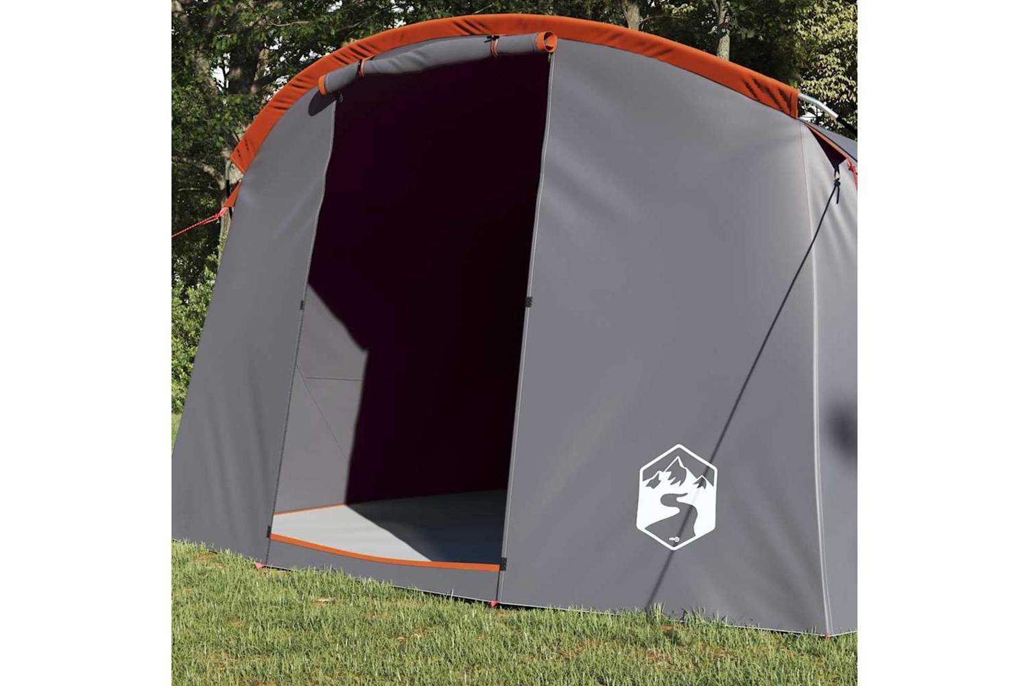 Vidaxl Tunnel Tent With Roof Grey And Orange 318 X 275 X 140 Cm-3