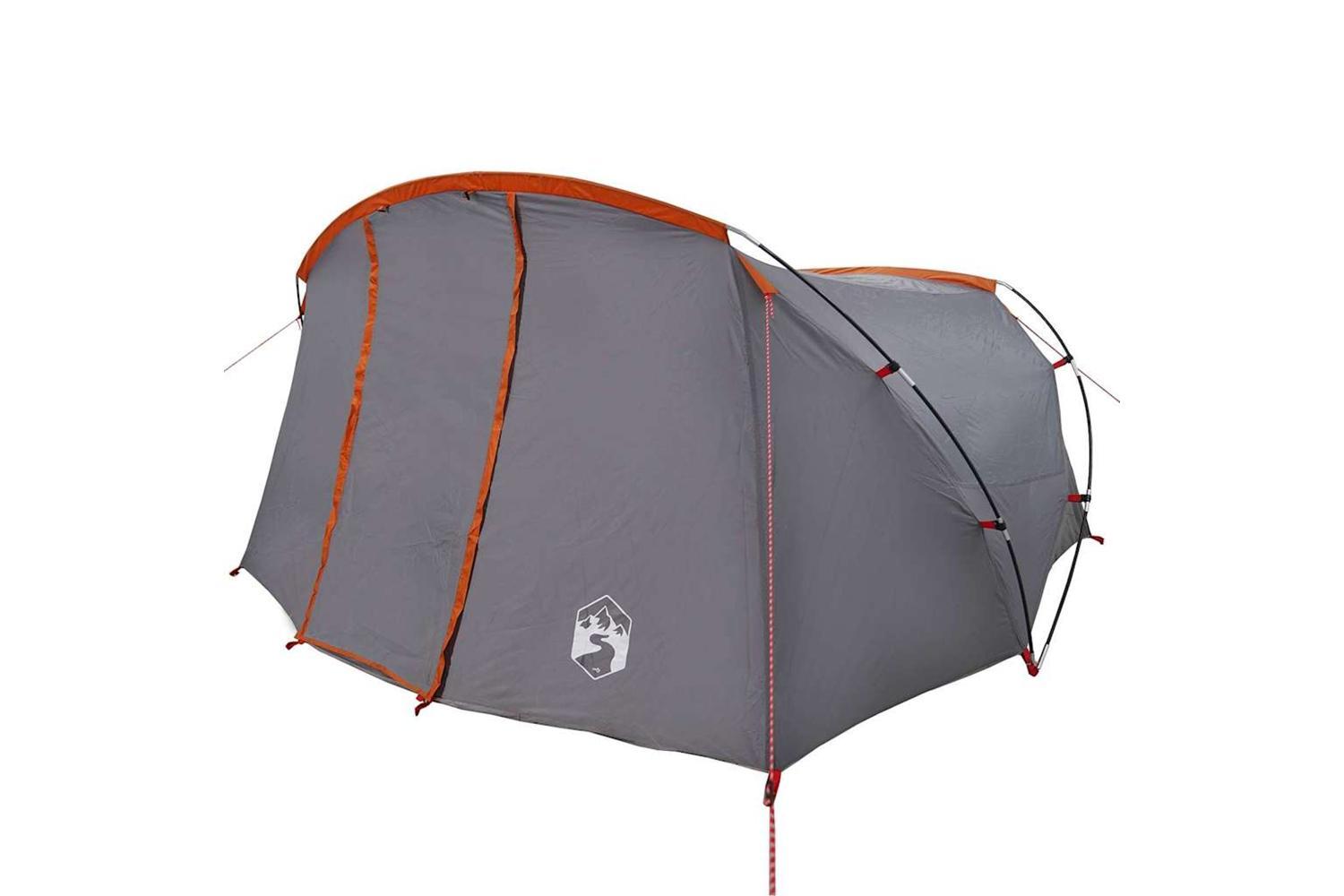Vidaxl Tunnel Tent With Roof Grey And Orange 318 X 275 X 140 Cm-4