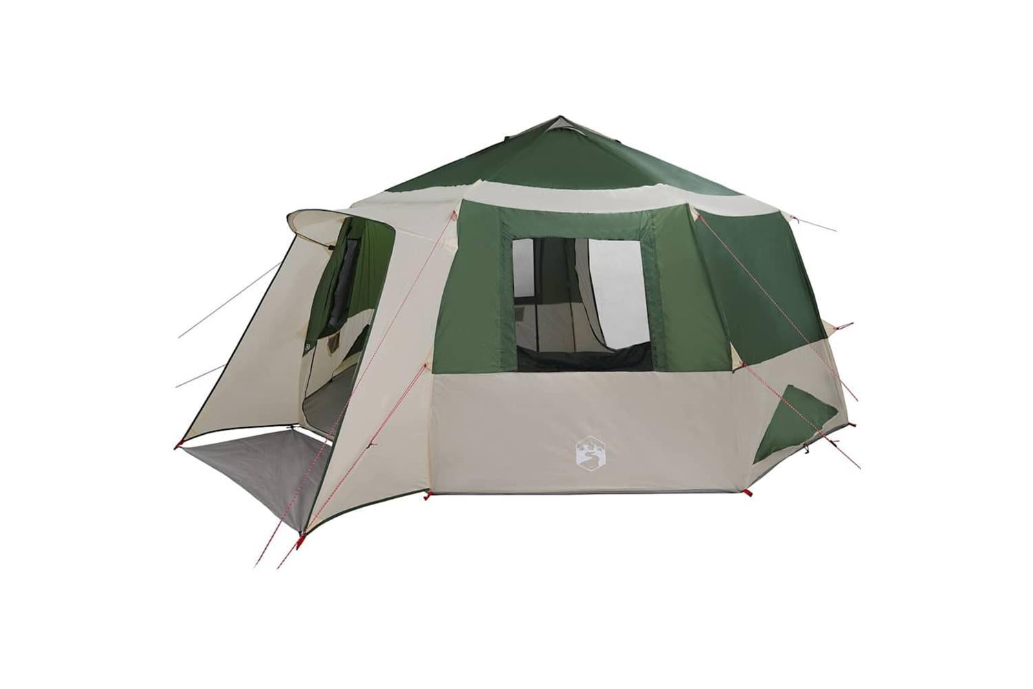 Vidaxl Cabin Tent With Roof Green And Grey 500 X 500 X 294 Cm-2