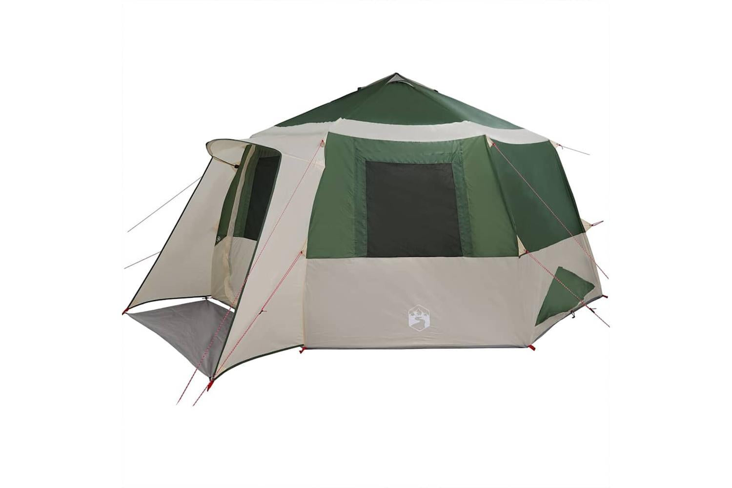 Vidaxl Cabin Tent With Roof Green And Grey 500 X 500 X 294 Cm-4