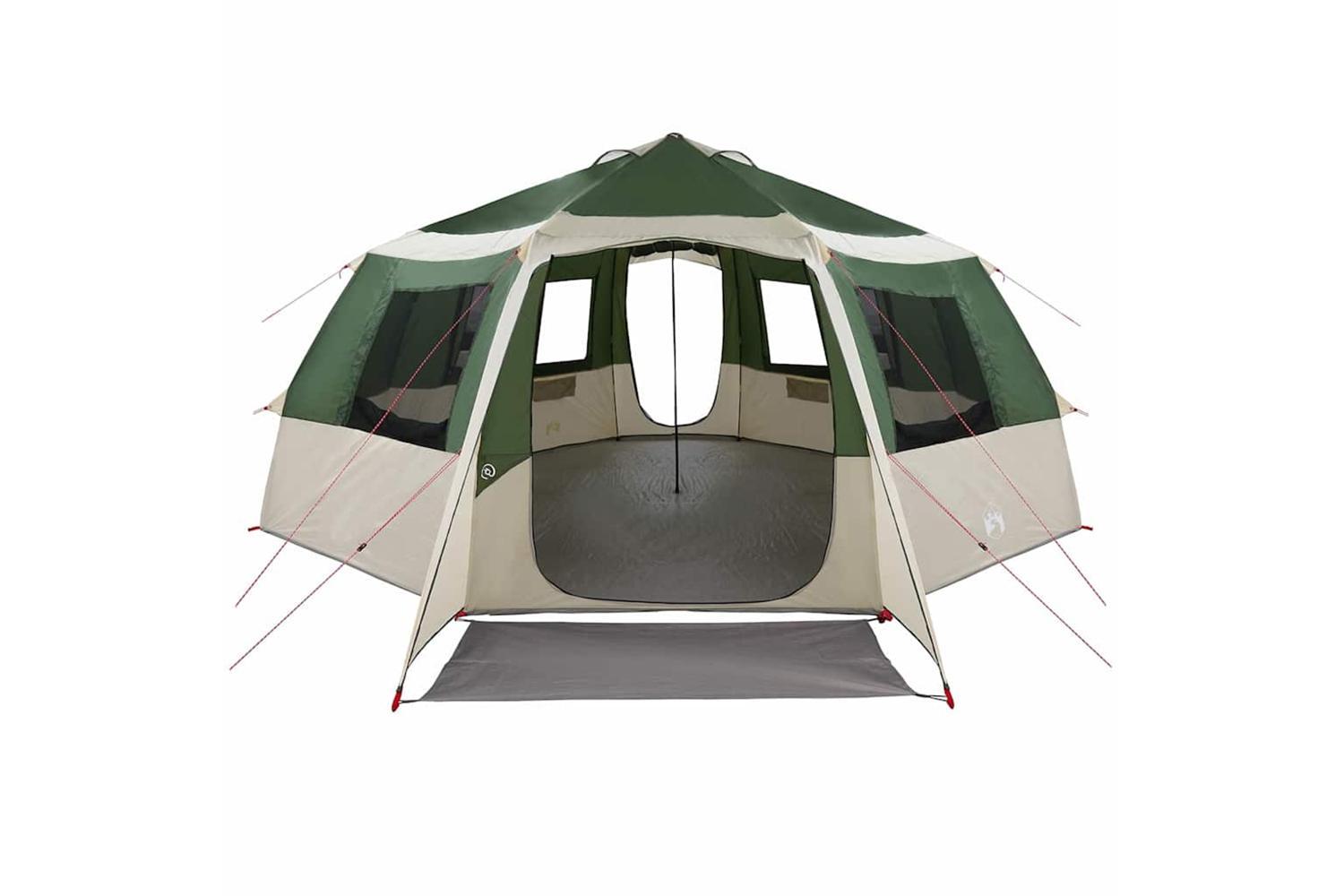Vidaxl Cabin Tent With Roof Green And Grey 500 X 500 X 294 Cm-5