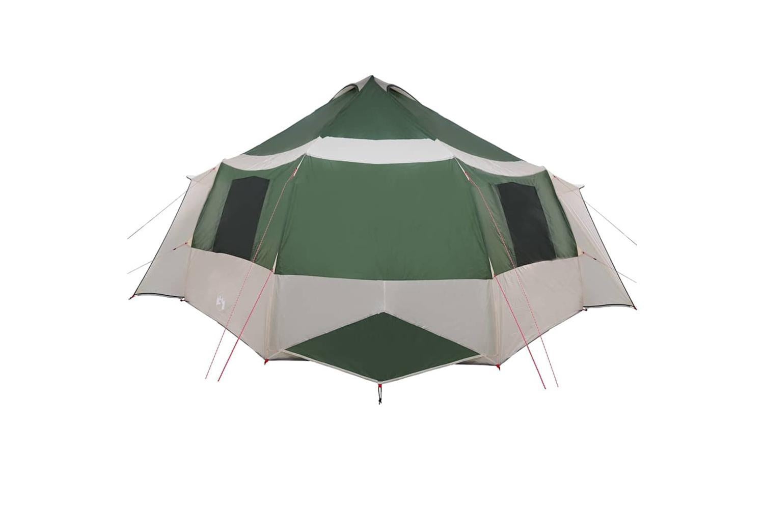 Vidaxl Cabin Tent With Roof Green And Grey 500 X 500 X 294 Cm-6