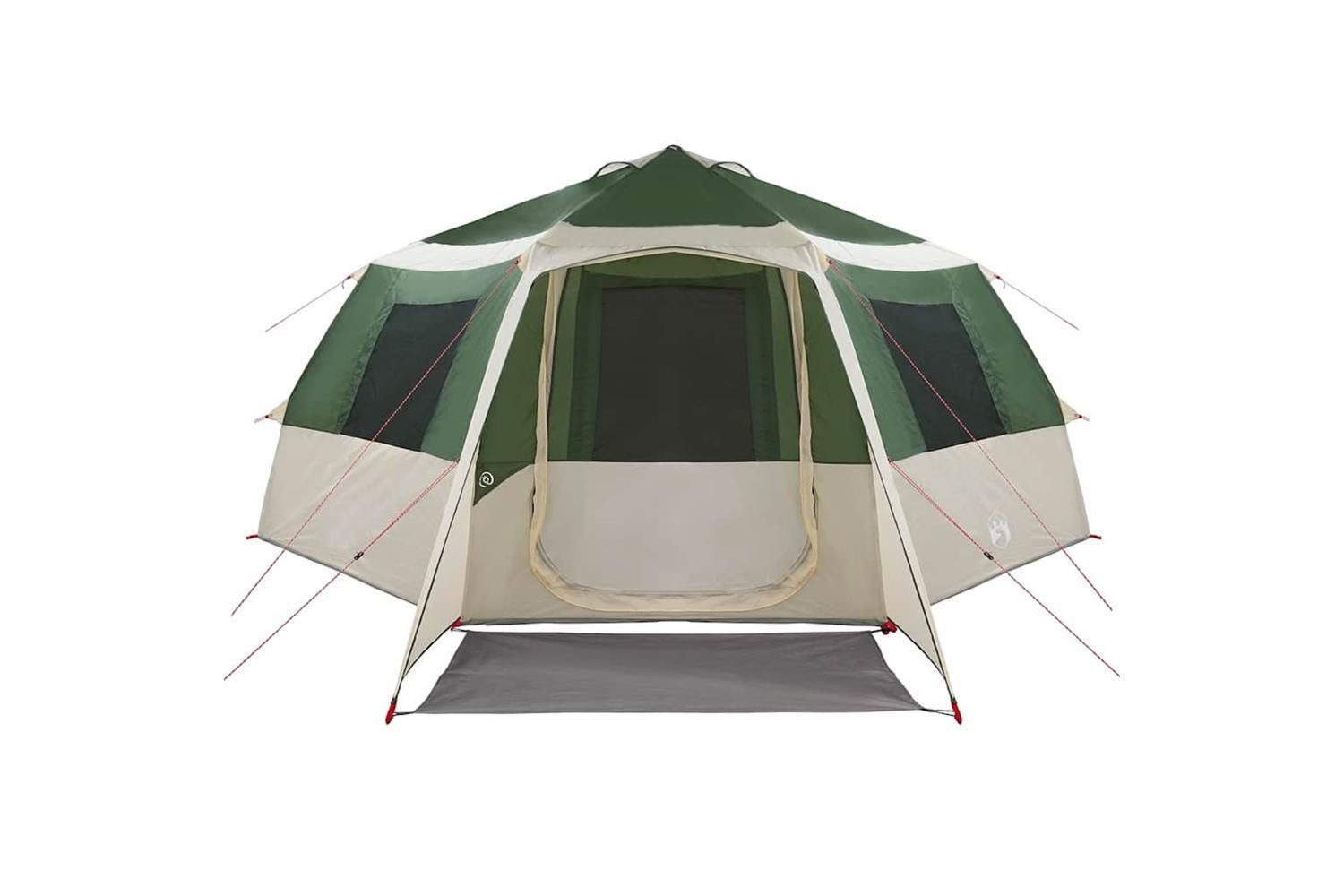 Vidaxl Cabin Tent With Roof Green And Grey 500 X 500 X 294 Cm-7