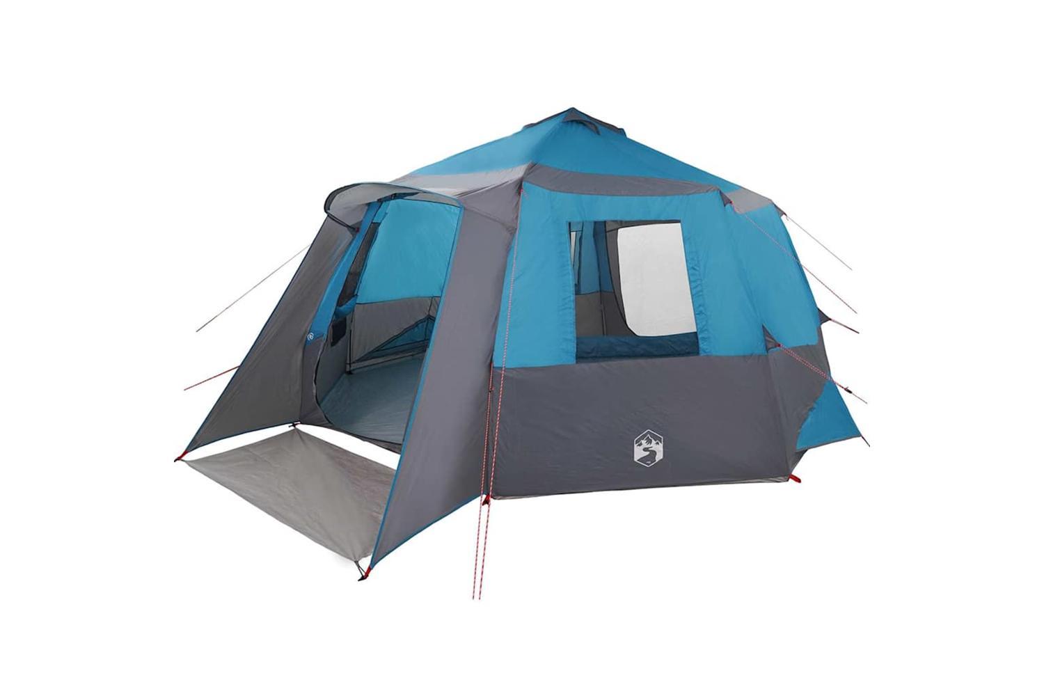 Vidaxl Cabin Tent With Roof Blue And Grey 500 X 500 X 294 Cm-2