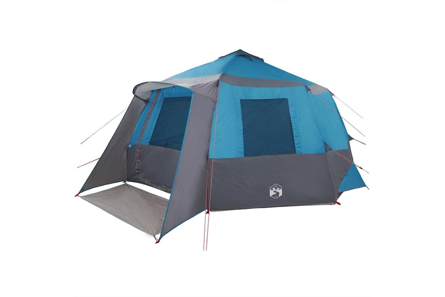 Vidaxl Cabin Tent With Roof Blue And Grey 500 X 500 X 294 Cm-4