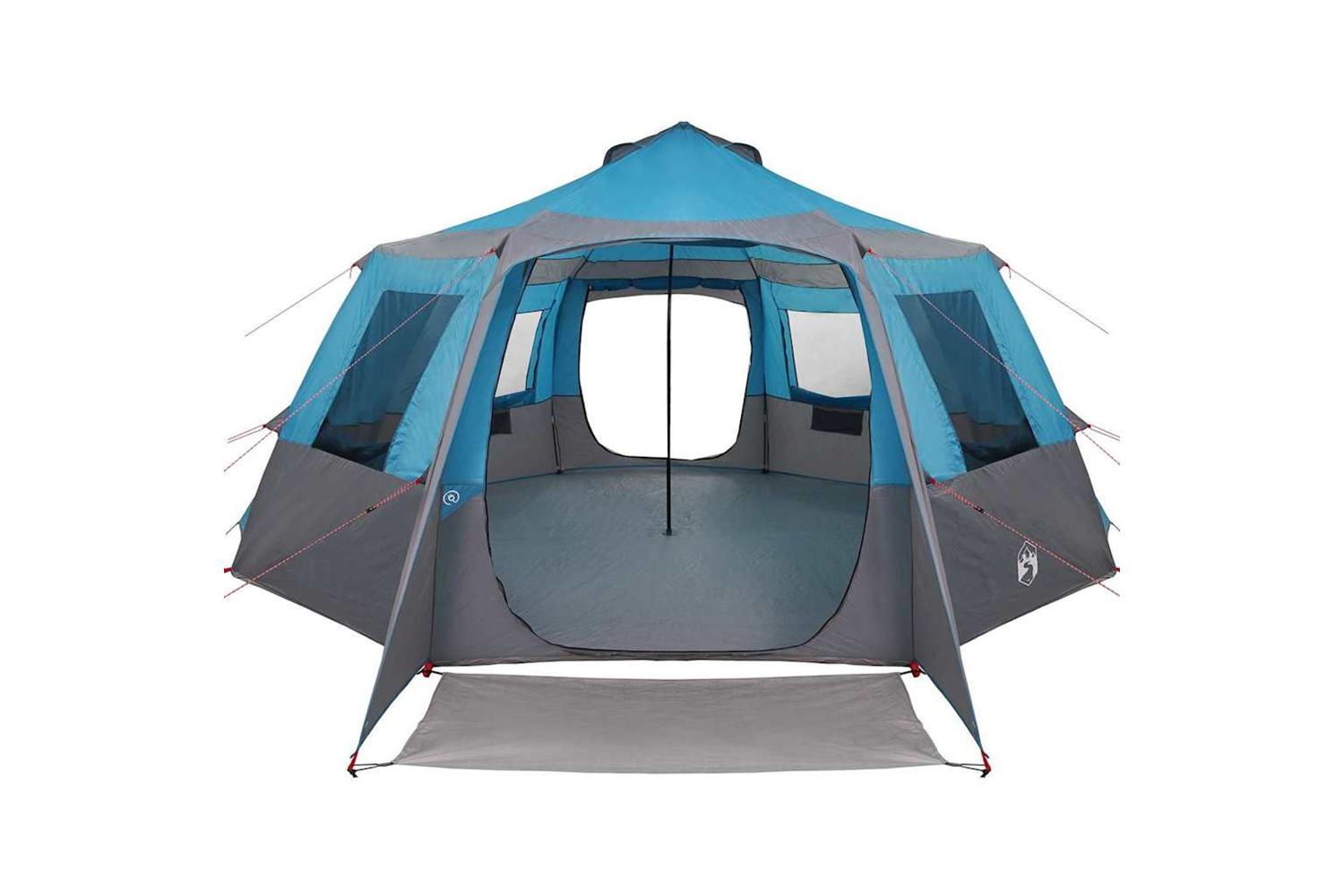 Vidaxl Cabin Tent With Roof Blue And Grey 500 X 500 X 294 Cm-5