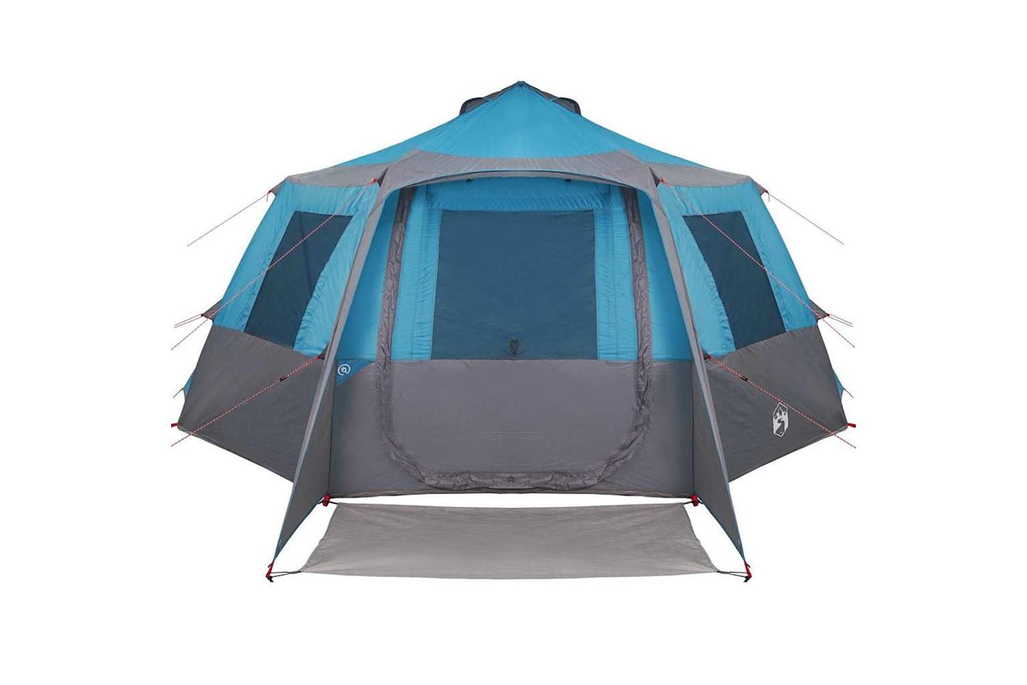 Vidaxl Cabin Tent With Roof Blue And Grey 500 X 500 X 294 Cm-7