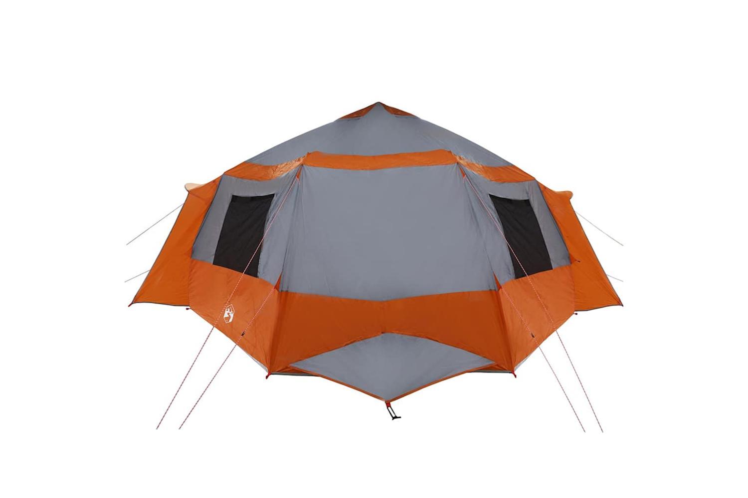 Vidaxl Cabin Tent With Roof Grey And Orange 500 X 500 X 294 Cm-6