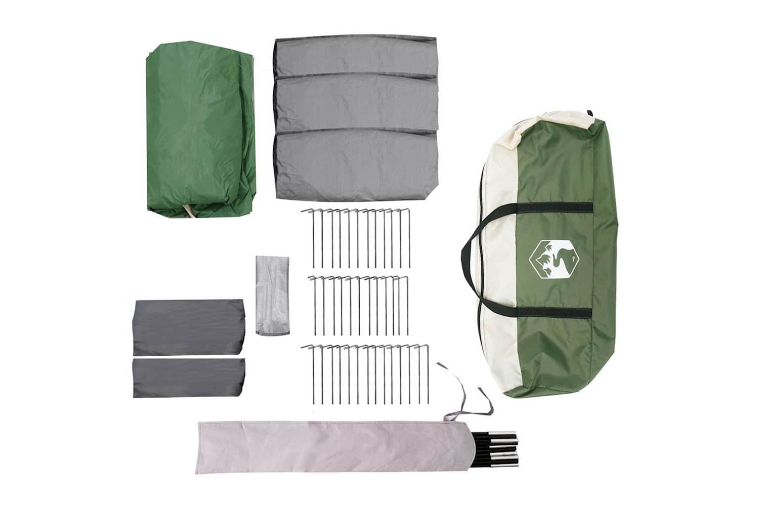 Vidaxl Family Tent With Roof Green And White 760 X 645 X 230 Cm-10