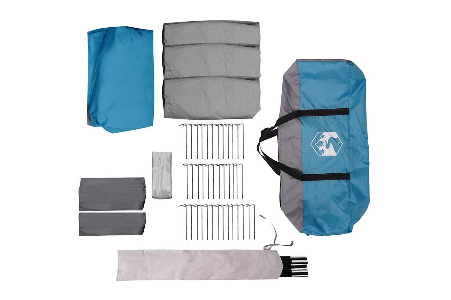 Vidaxl Family Tent With Roof Blue And Grey 760 X 645 X 230 Cm-10