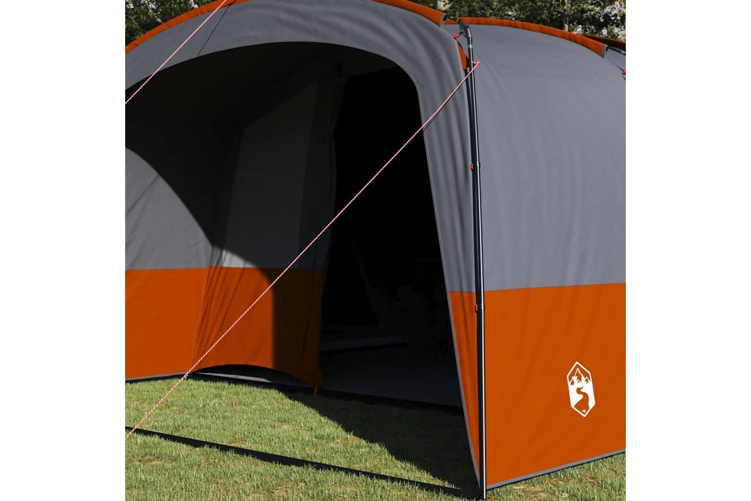 Vidaxl Family Tent With Roof Grey And Orange 760 X 645 X 230 Cm-3