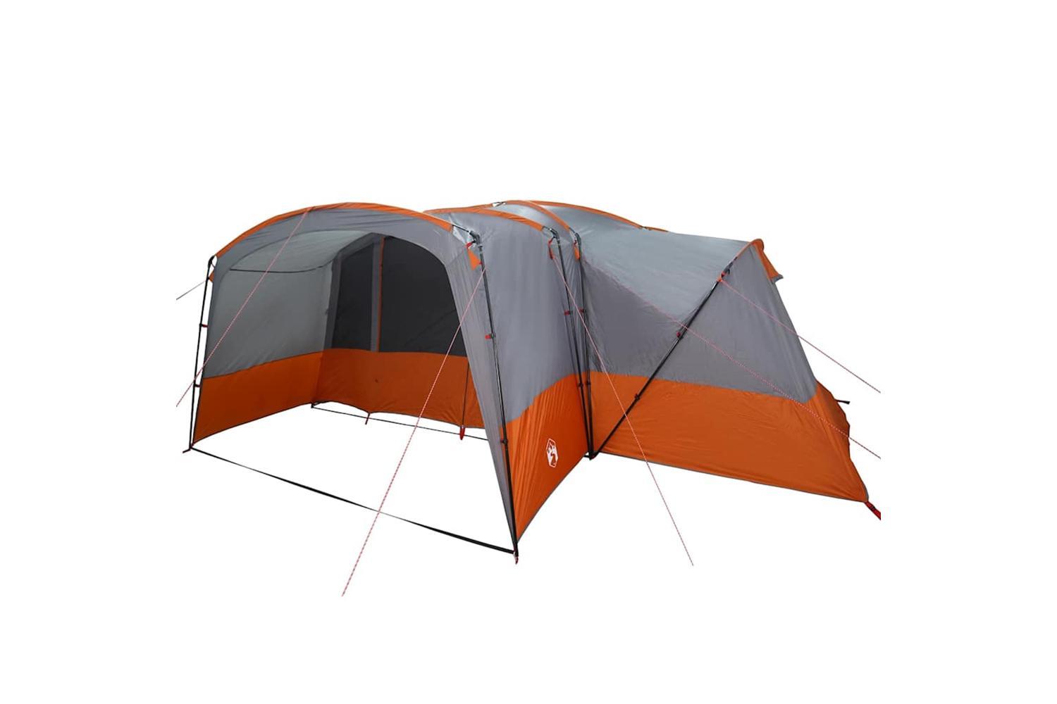 Vidaxl Family Tent With Roof Grey And Orange 760 X 645 X 230 Cm-4