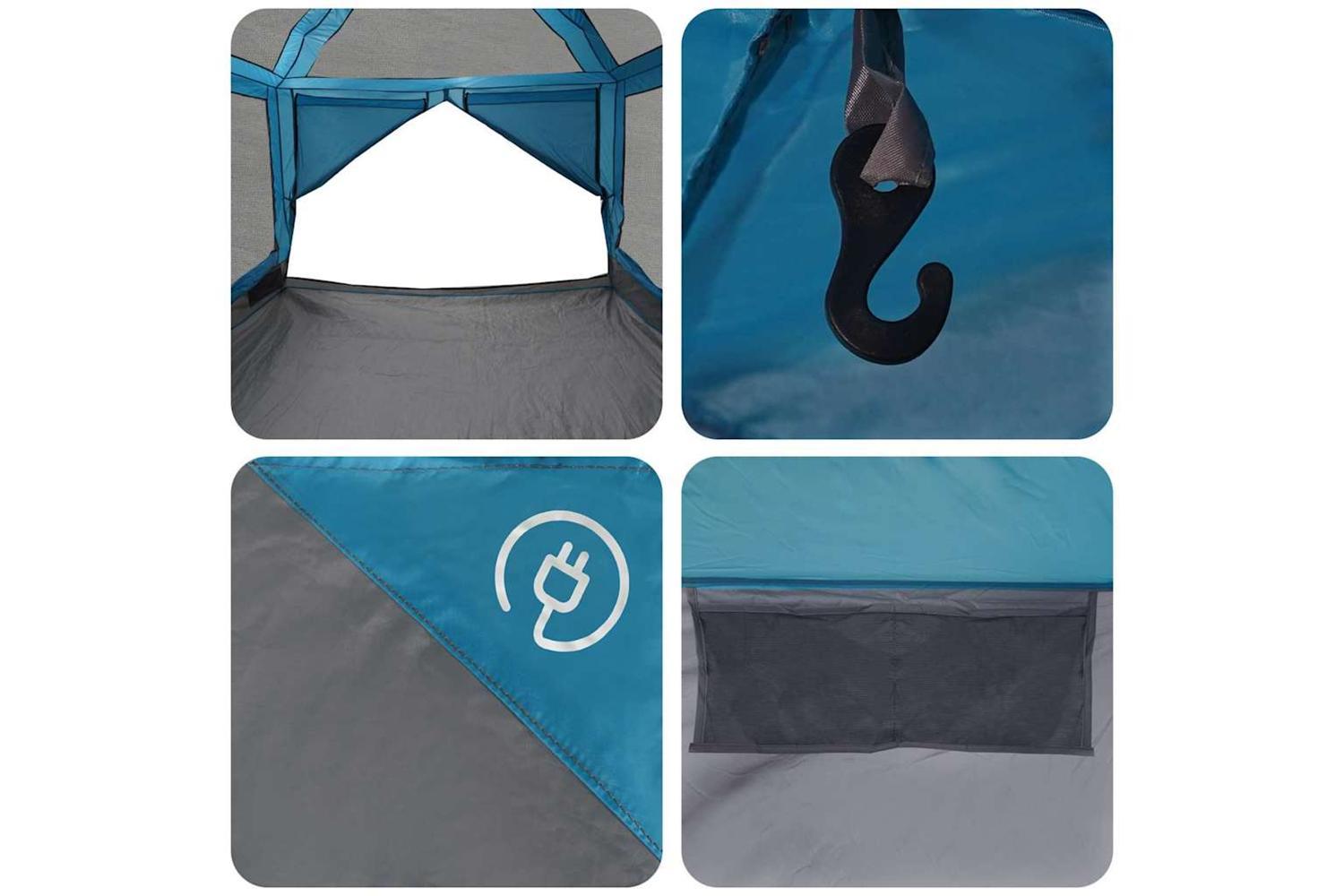 Vidaxl Inner Tent With Roof Blue And Grey 300 X 300x 250 Cm-10