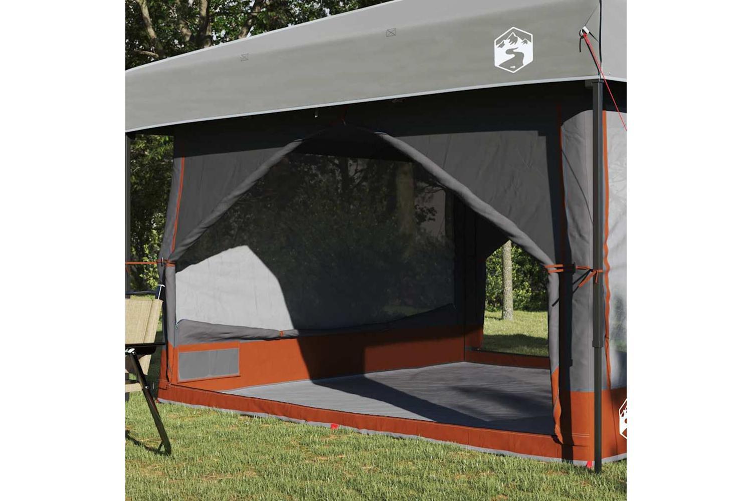 Vidaxl Inner Tent With Roof Grey And Orange 300 X 300x 250 Cm-4