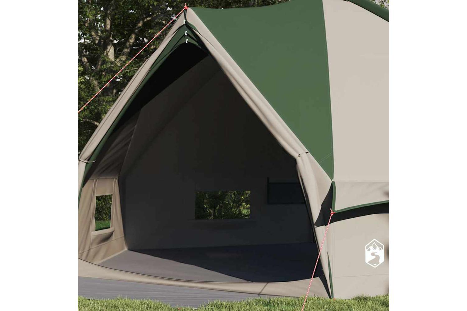 Vidaxl Teepee Tent With Roof Green And White 567 X 470 X 242 Cm-3
