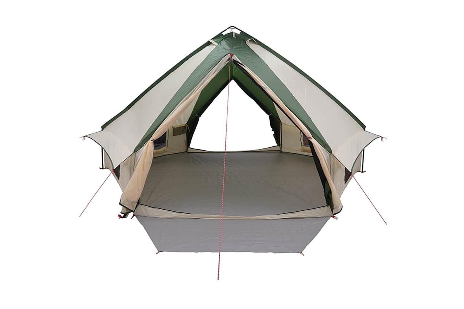 Vidaxl Teepee Tent With Roof Green And White 567 X 470 X 242 Cm-5