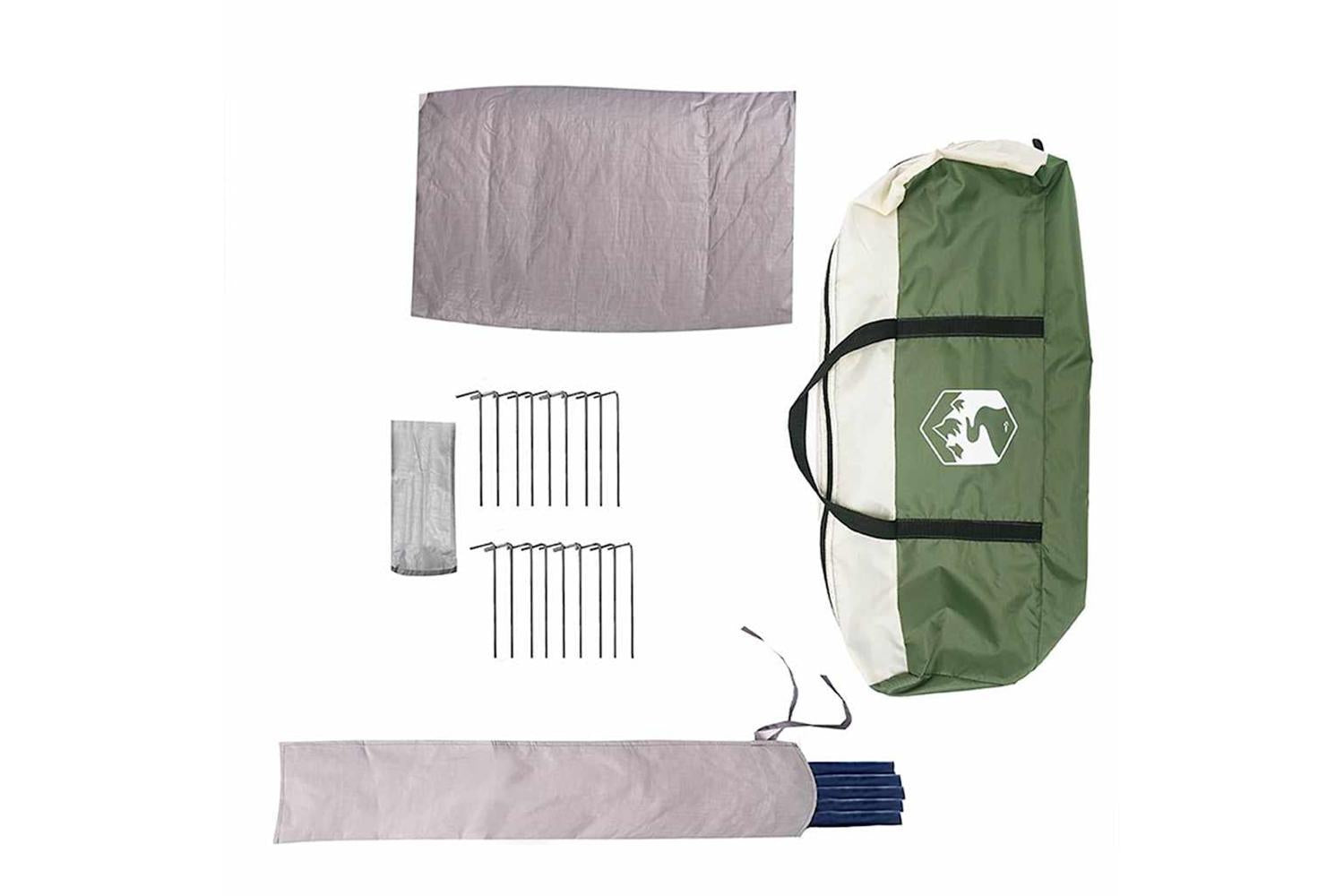 Vidaxl Teepee Tent With Roof Green And White 567 X 470 X 242 Cm-10