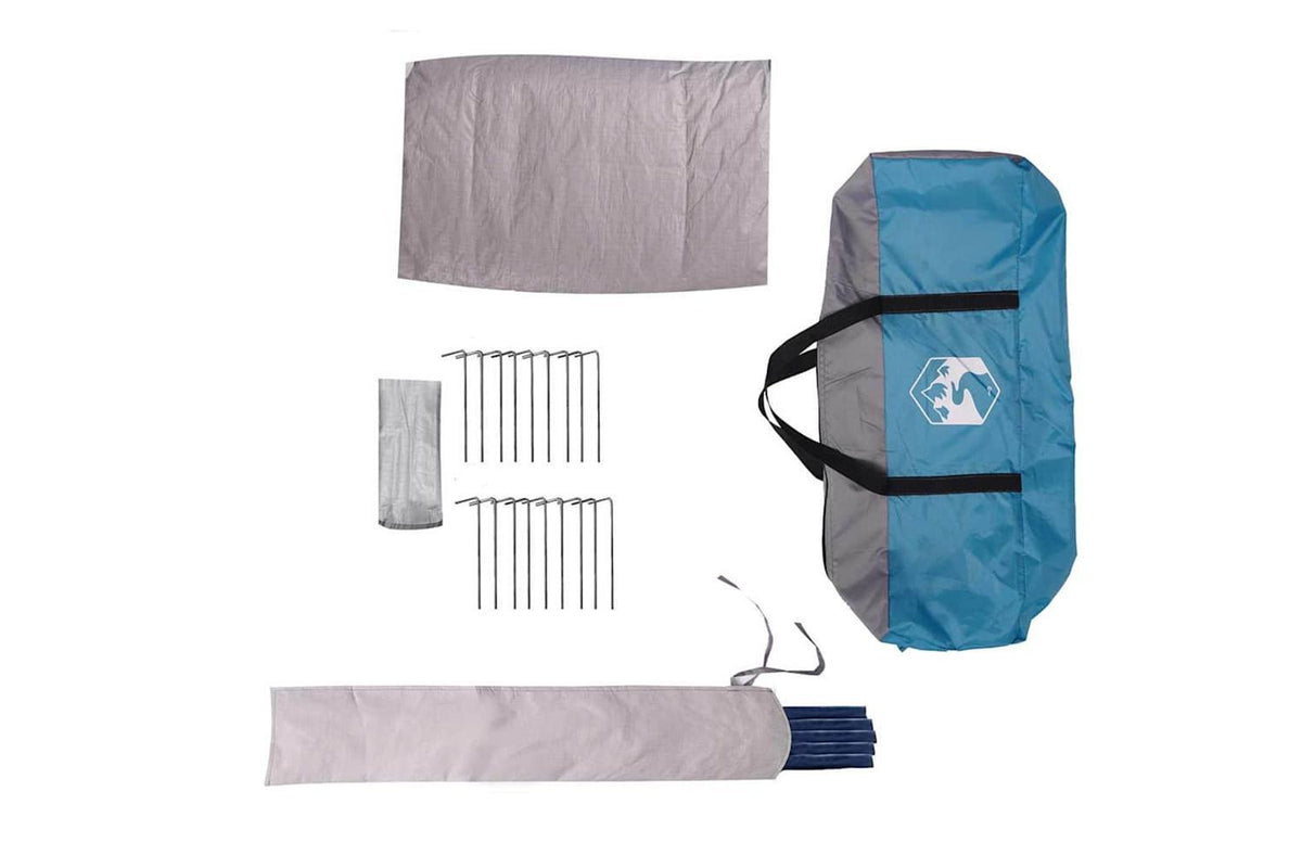 Vidaxl Teepee Tent With Roof Blue And Grey 567 X 470 X 242 Cm-10