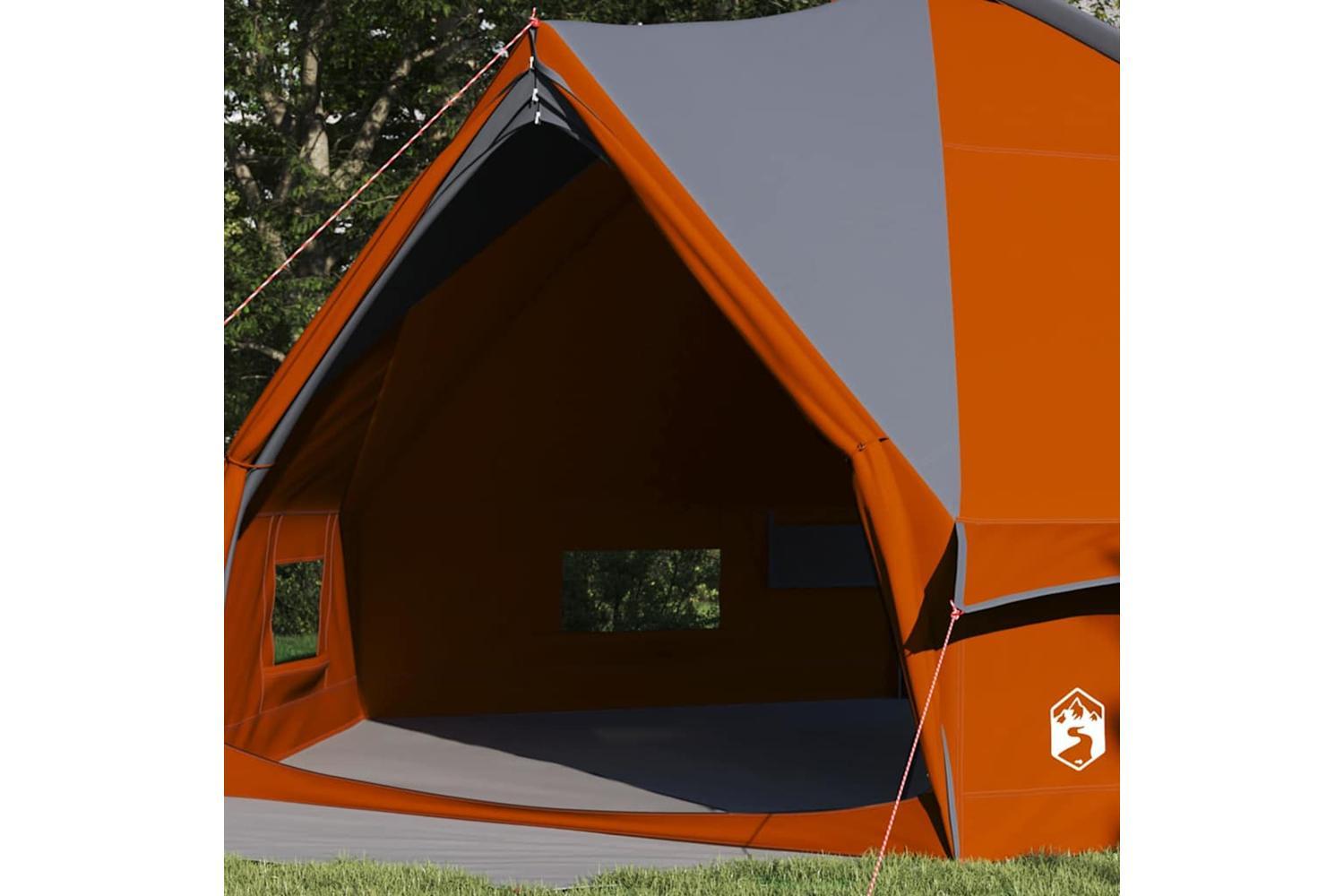 Vidaxl Teepee Tent With Roof Grey And Orange 567 X 470 X 242 Cm-3