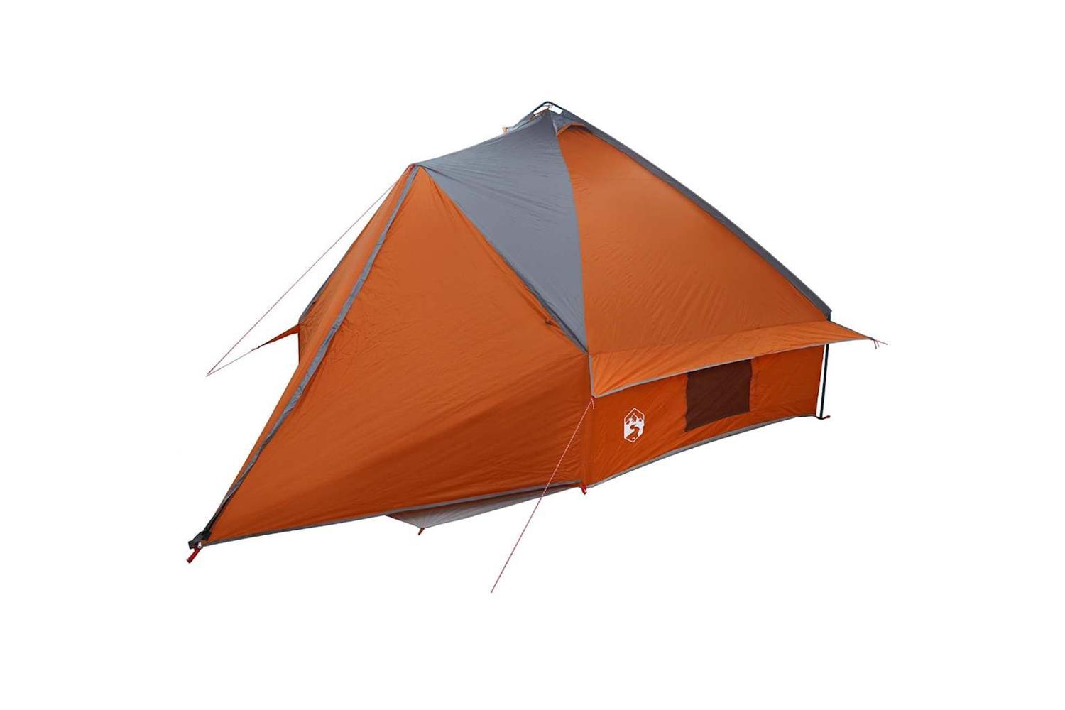 Vidaxl Teepee Tent With Roof Grey And Orange 567 X 470 X 242 Cm-4