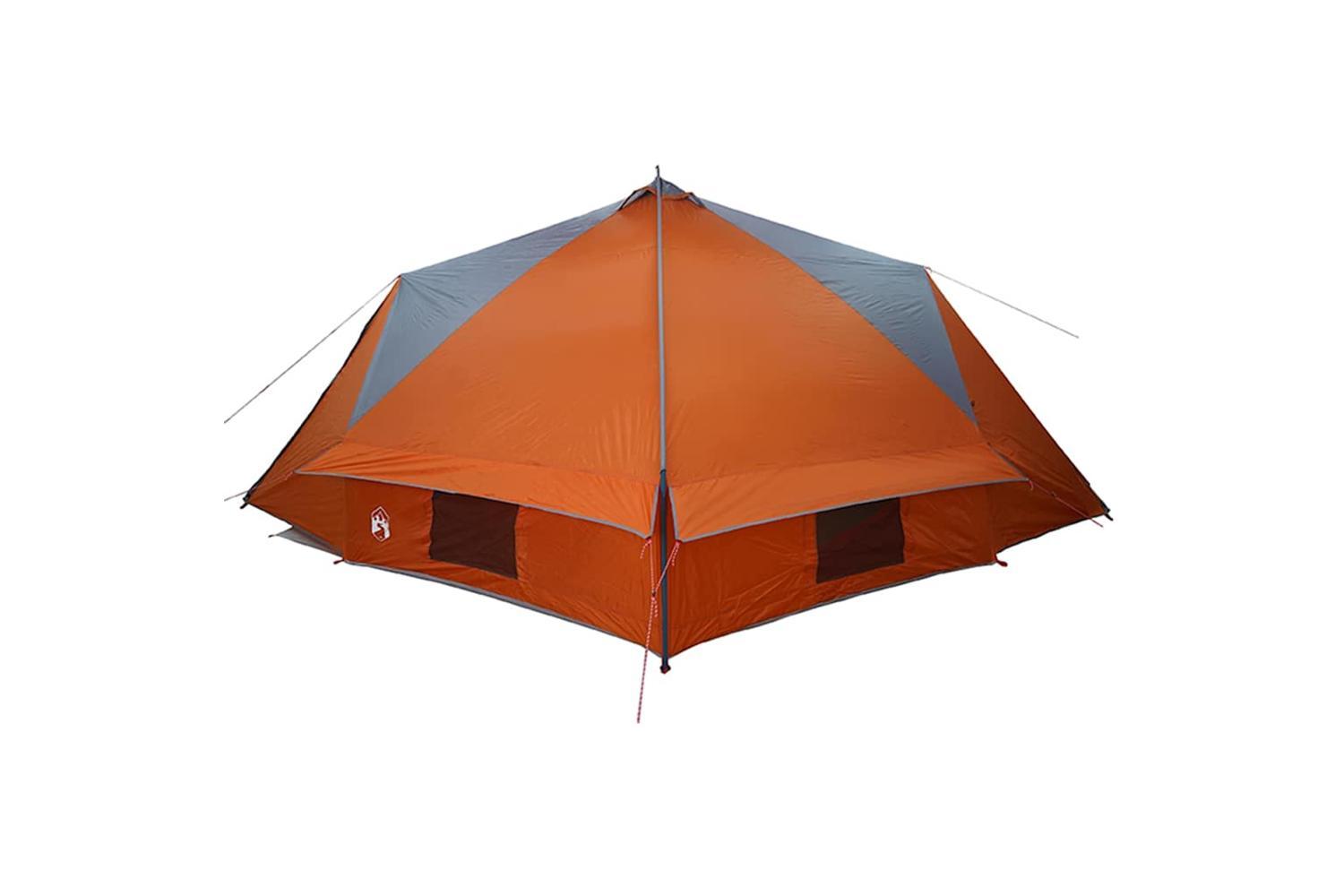 Vidaxl Teepee Tent With Roof Grey And Orange 567 X 470 X 242 Cm-6