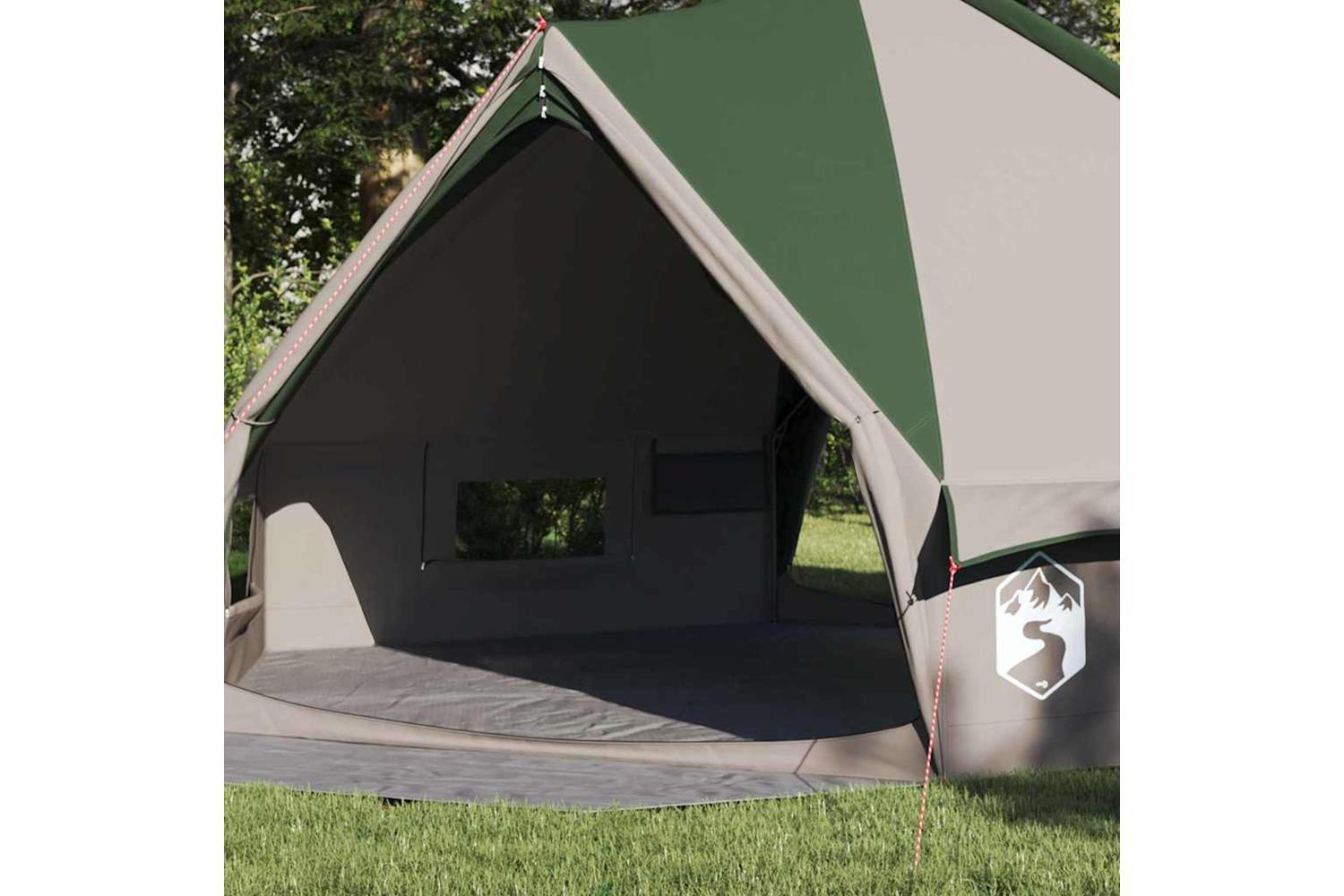 Vidaxl Teepee Tent With Roof Green And White 490 X 410 X 210 Cm-3
