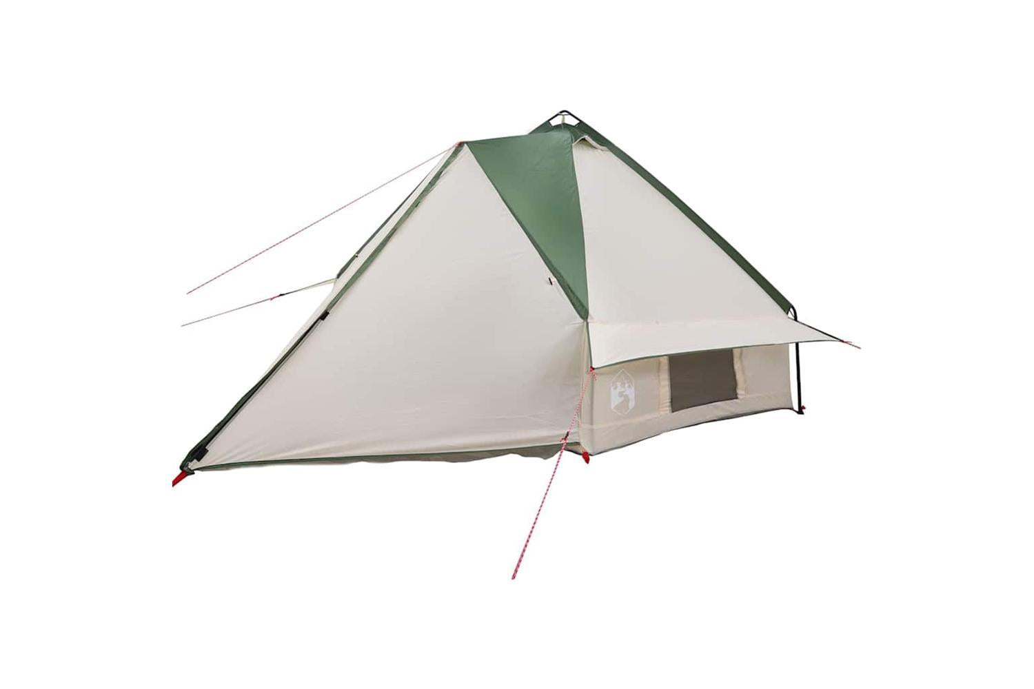 Vidaxl Teepee Tent With Roof Green And White 490 X 410 X 210 Cm-4