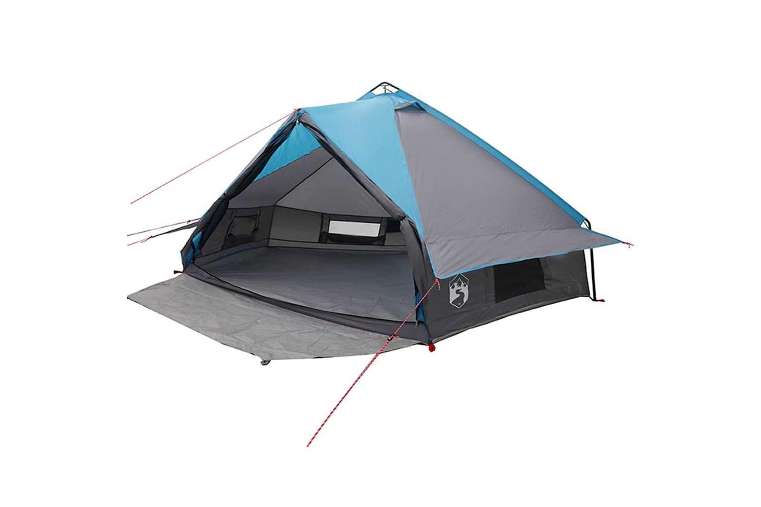 Vidaxl Teepee Tent With Roof Blue And Grey 490 X 410 X 210 Cm-2