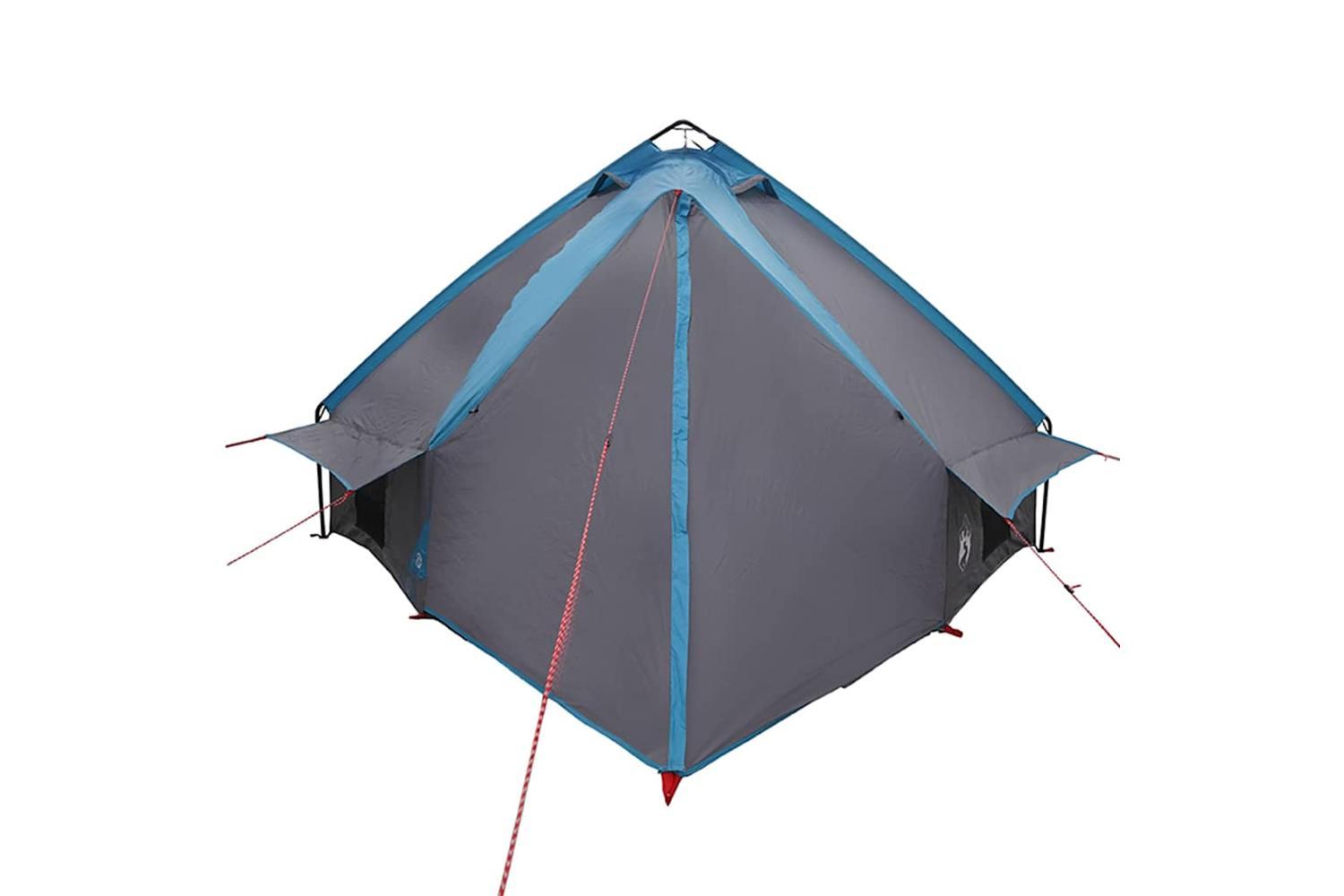 Vidaxl Teepee Tent With Roof Blue And Grey 490 X 410 X 210 Cm-7