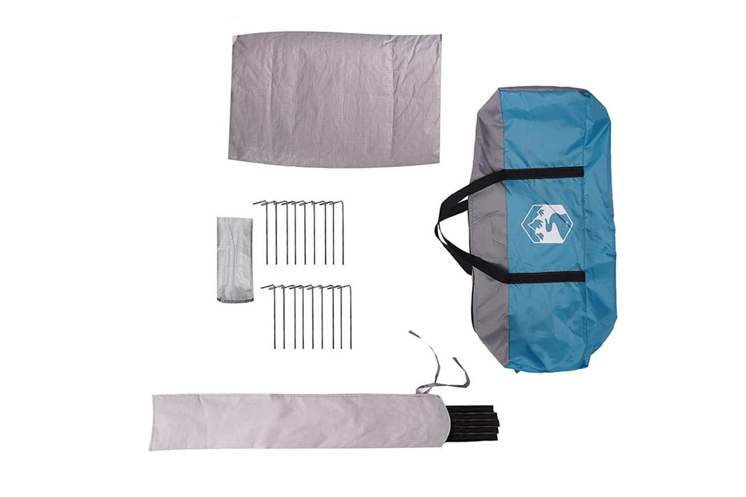 Vidaxl Teepee Tent With Roof Blue And Grey 490 X 410 X 210 Cm-10