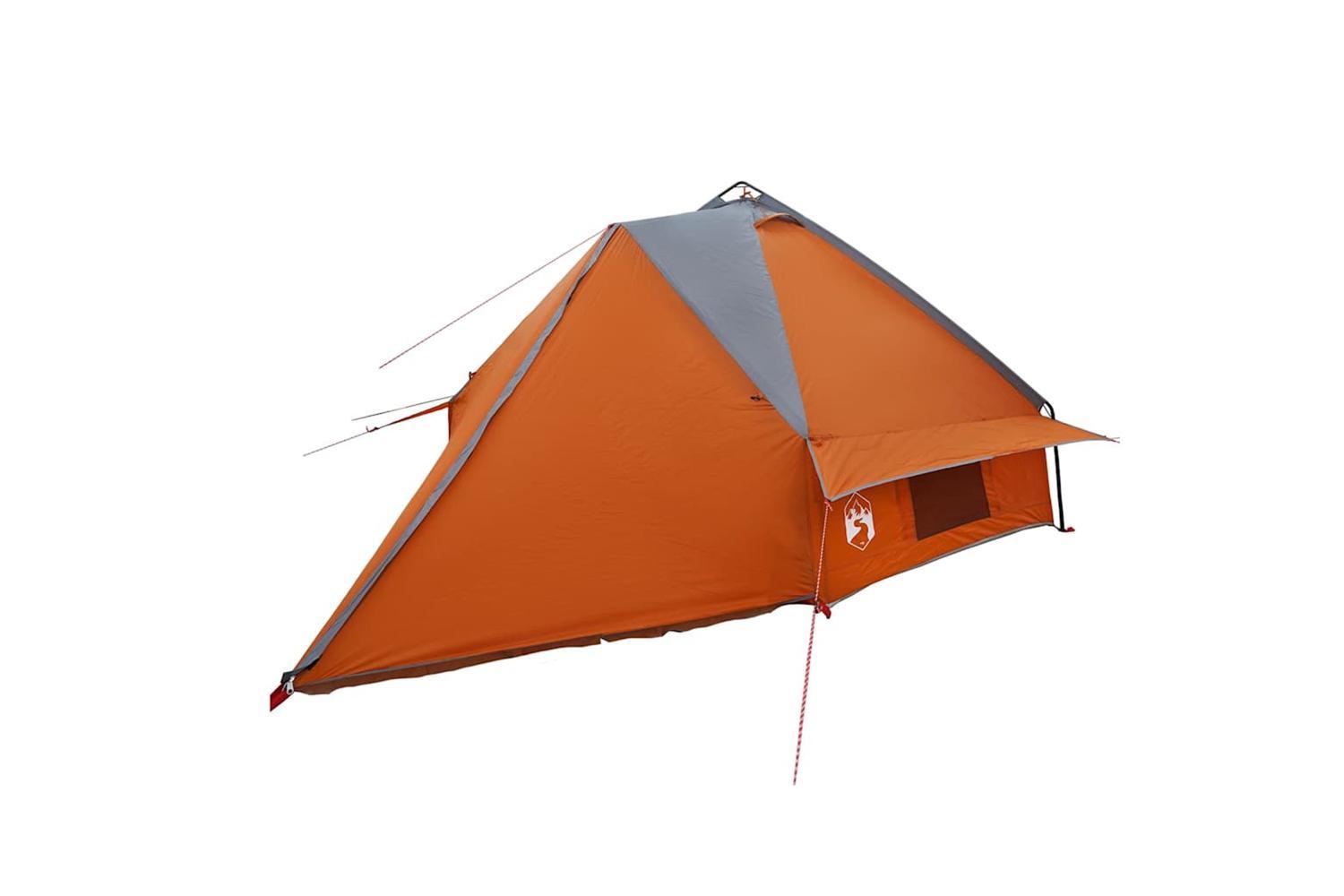Vidaxl Teepee Tent With Roof Grey And Orange 490 X 410 X 210 Cm-4