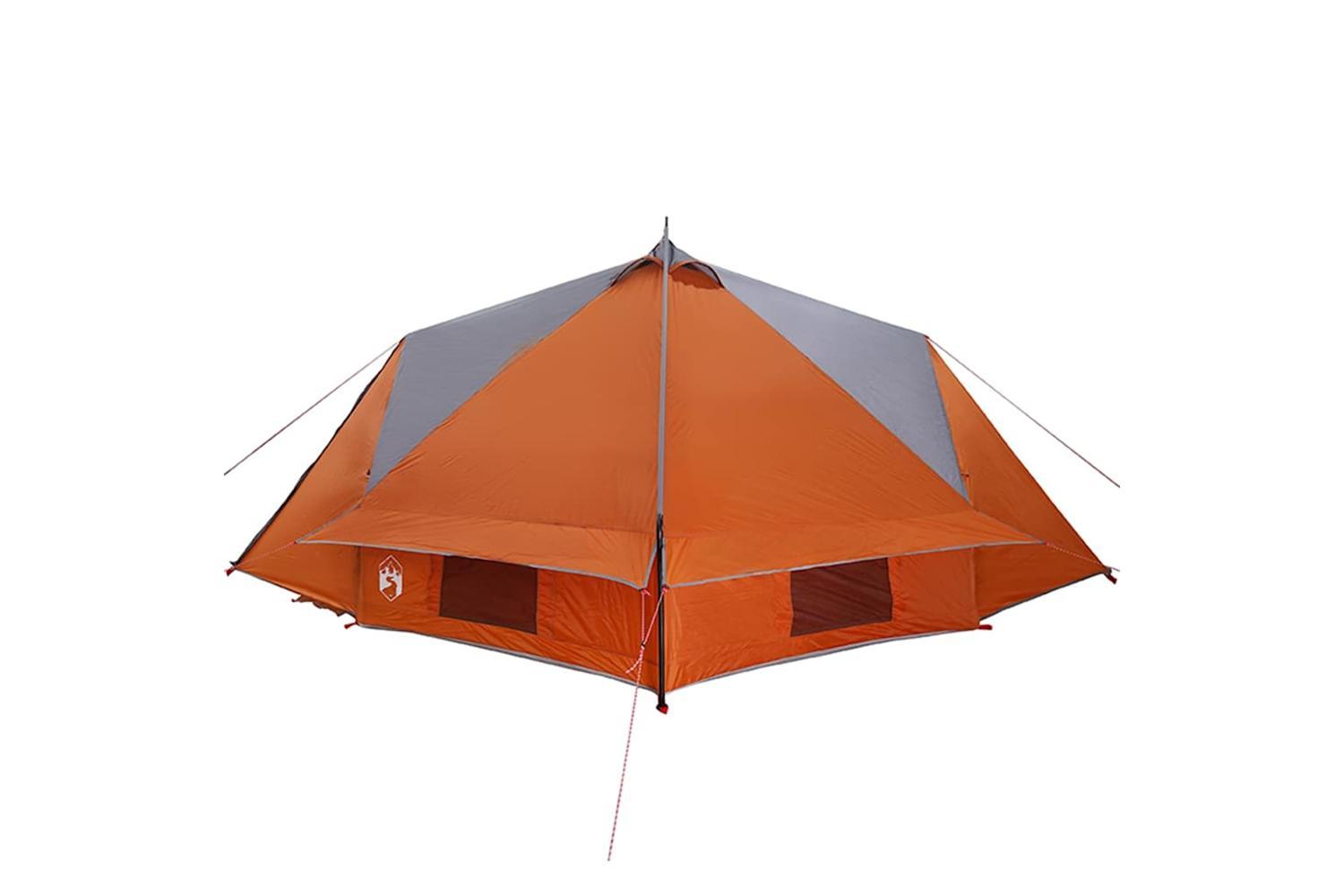 Vidaxl Teepee Tent With Roof Grey And Orange 490 X 410 X 210 Cm-6