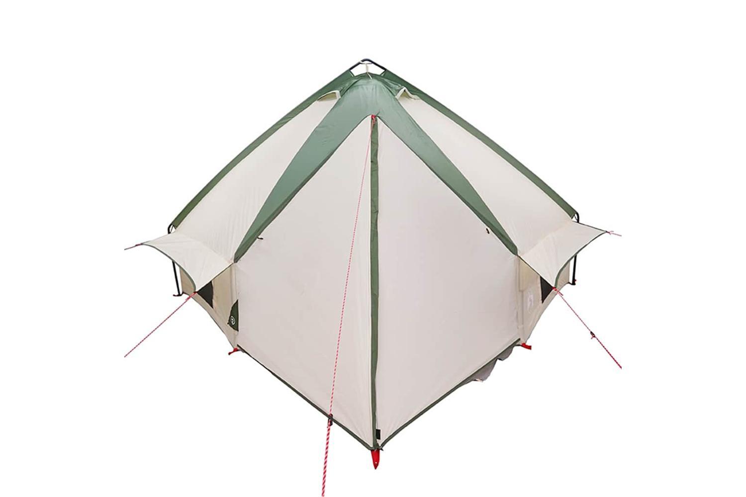 Vidaxl Teepee Tent With Roof Green And White 431 X 366 X 185 Cm-7