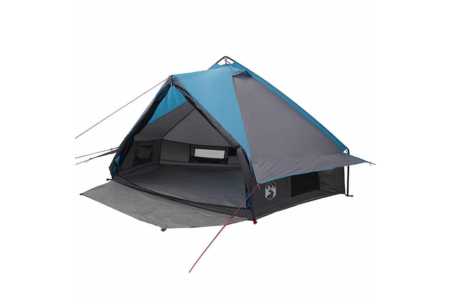 Vidaxl Teepee Tent With Roof Blue And Grey 431 X 366 X 185 Cm