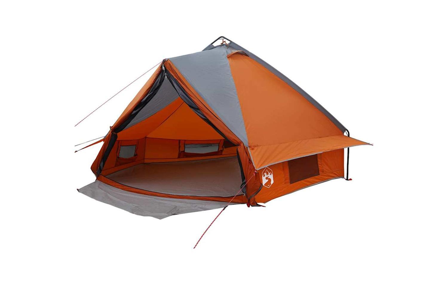 Vidaxl Teepee Tent With Roof Grey And Orange 431 X 366 X 185 Cm-2