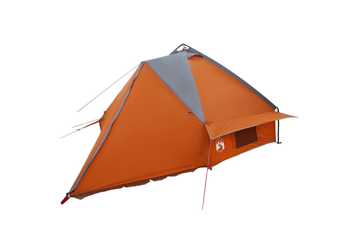 Vidaxl Teepee Tent With Roof Grey And Orange 431 X 366 X 185 Cm-4