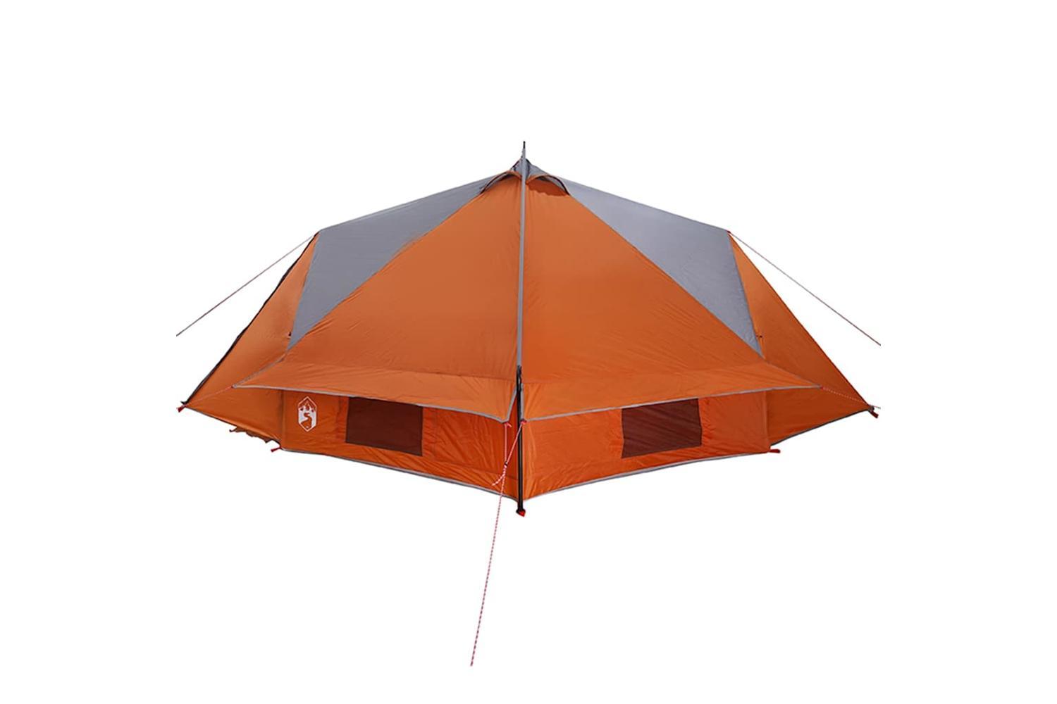Vidaxl Teepee Tent With Roof Grey And Orange 431 X 366 X 185 Cm-6