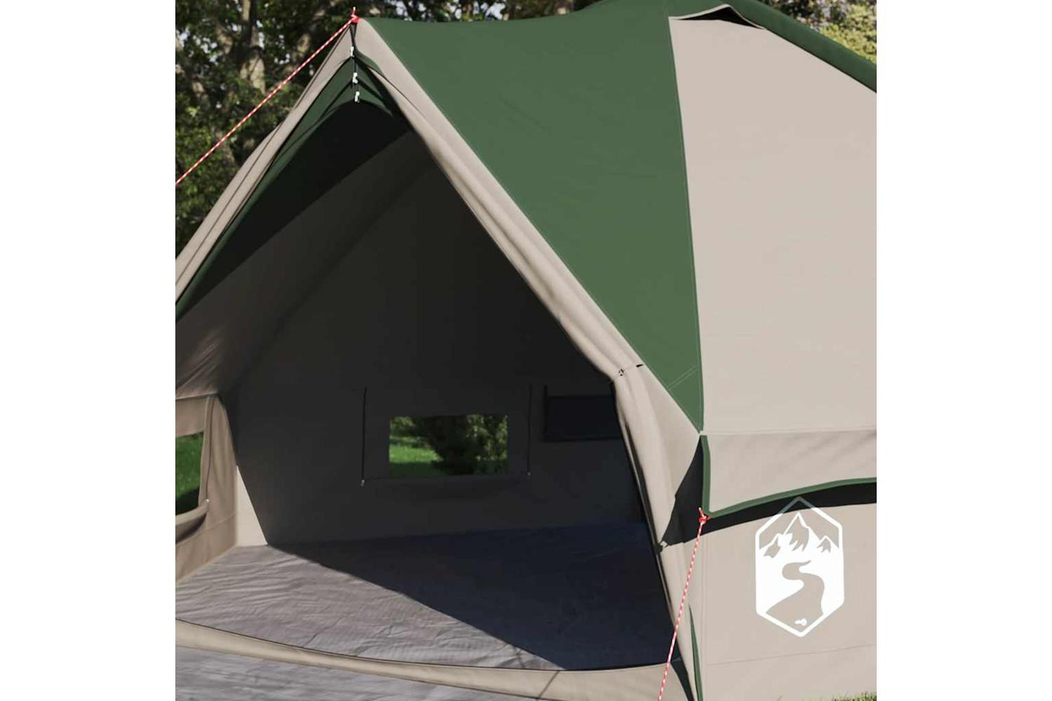 Vidaxl Teepee Tent With Roof Green And Grey 388 X 320 X 169 Cm-3