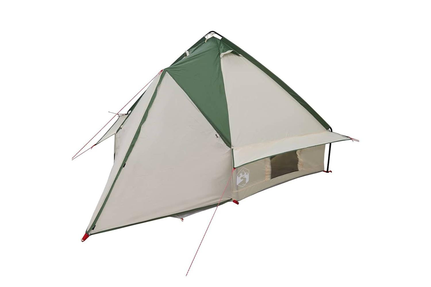 Vidaxl Teepee Tent With Roof Green And Grey 388 X 320 X 169 Cm-4