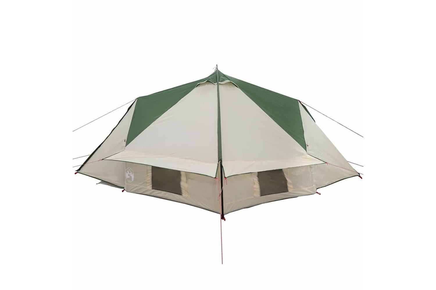 Vidaxl Teepee Tent With Roof Green And Grey 388 X 320 X 169 Cm-6
