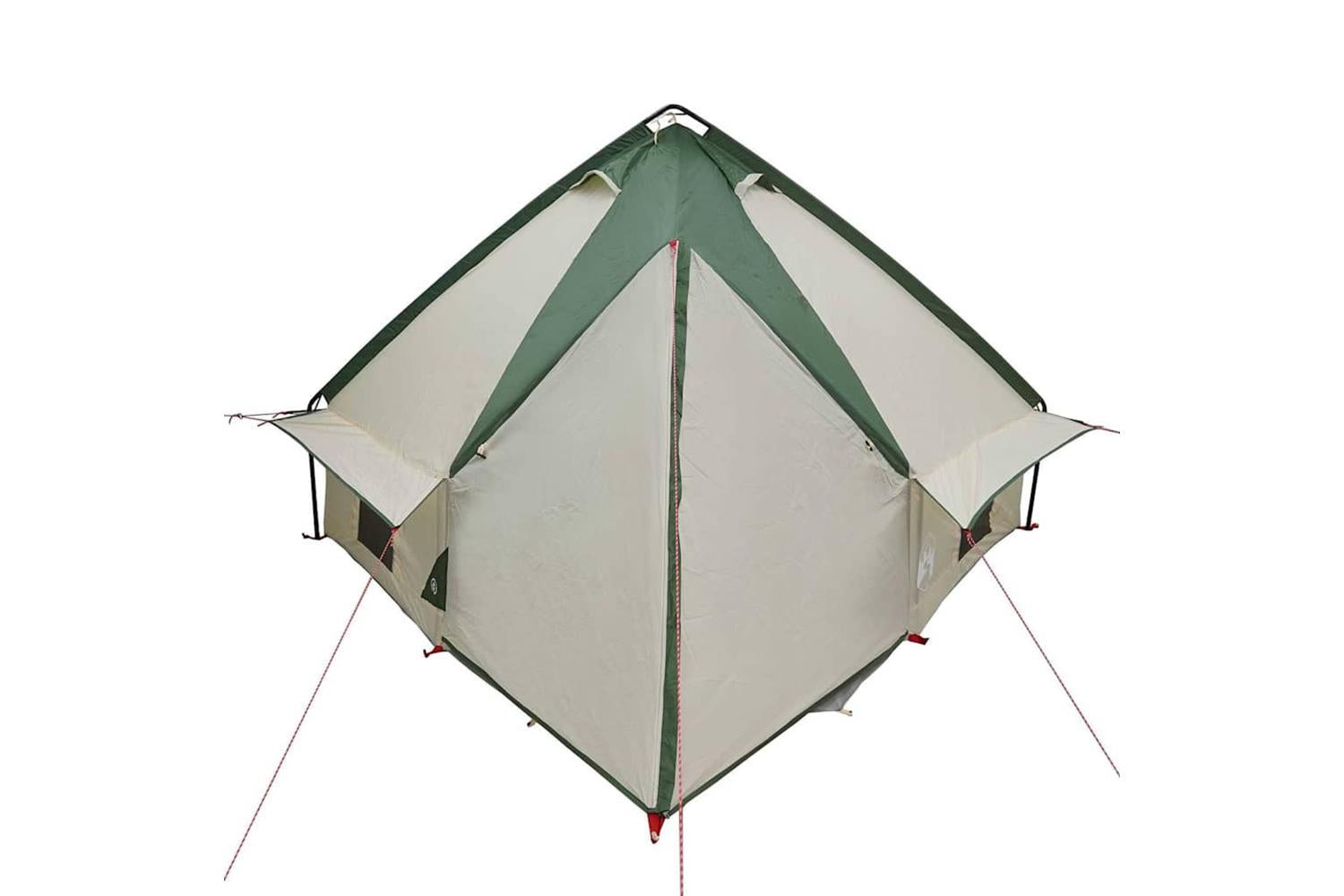 Vidaxl Teepee Tent With Roof Green And Grey 388 X 320 X 169 Cm-7