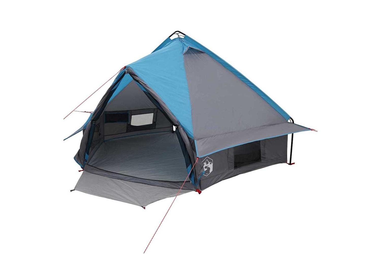 Vidaxl Teepee Tent With Roof Blue And Grey 388 X 320 X 169 Cm