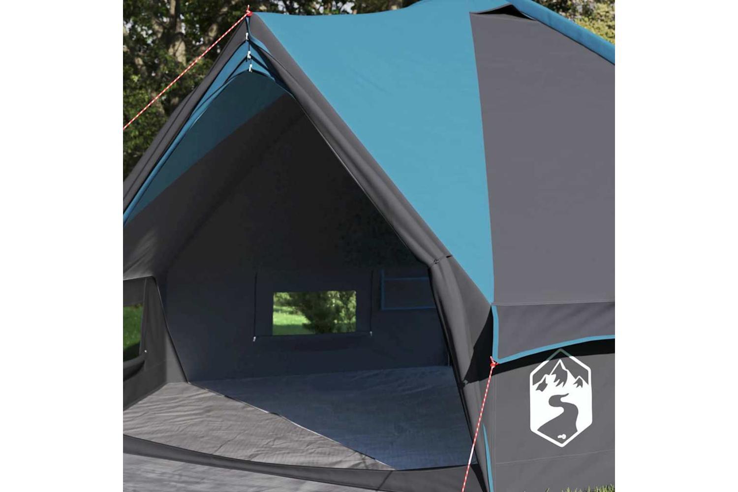 Vidaxl Teepee Tent With Roof Blue And Grey 388 X 320 X 169 Cm-3