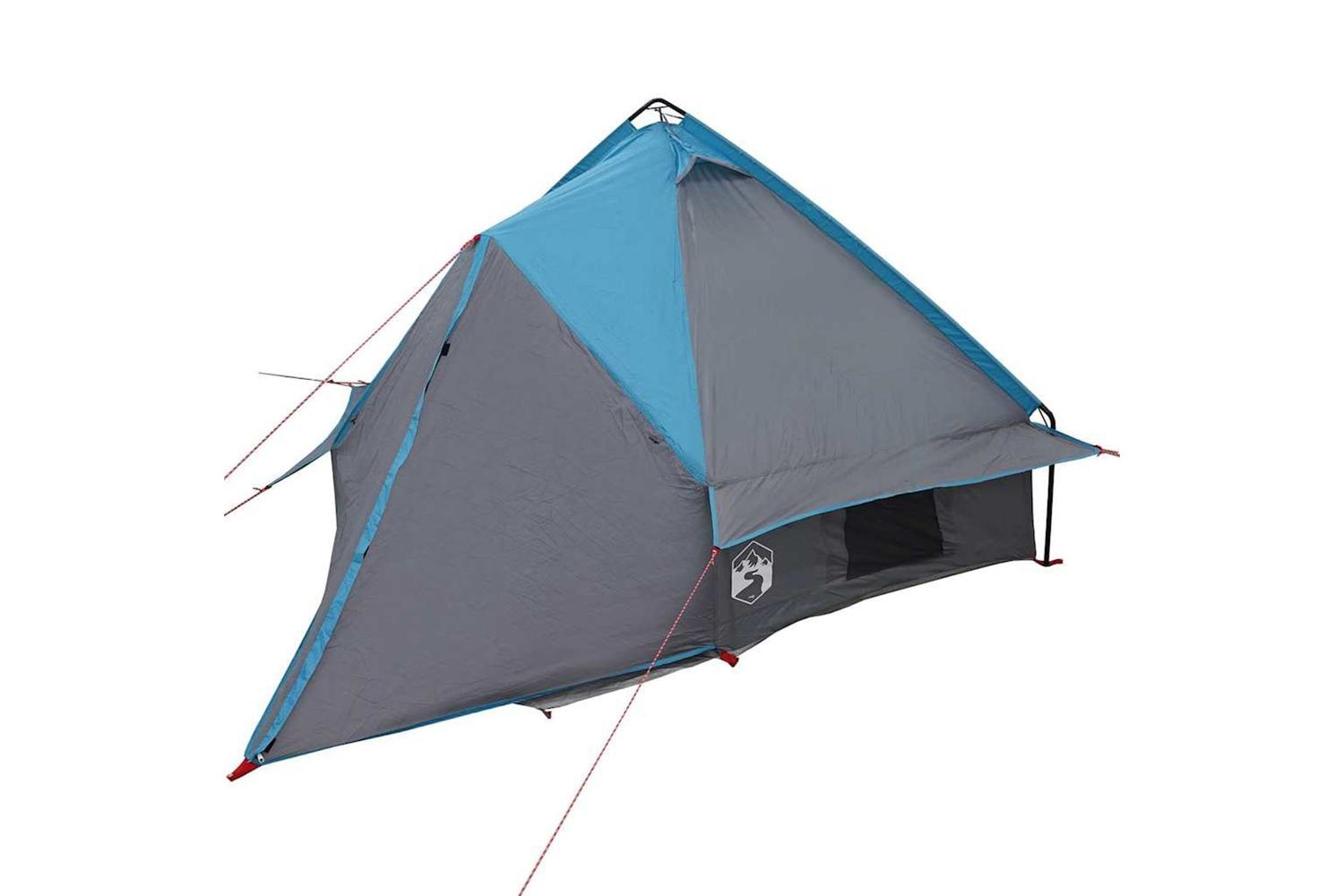 Vidaxl Teepee Tent With Roof Blue And Grey 388 X 320 X 169 Cm-4